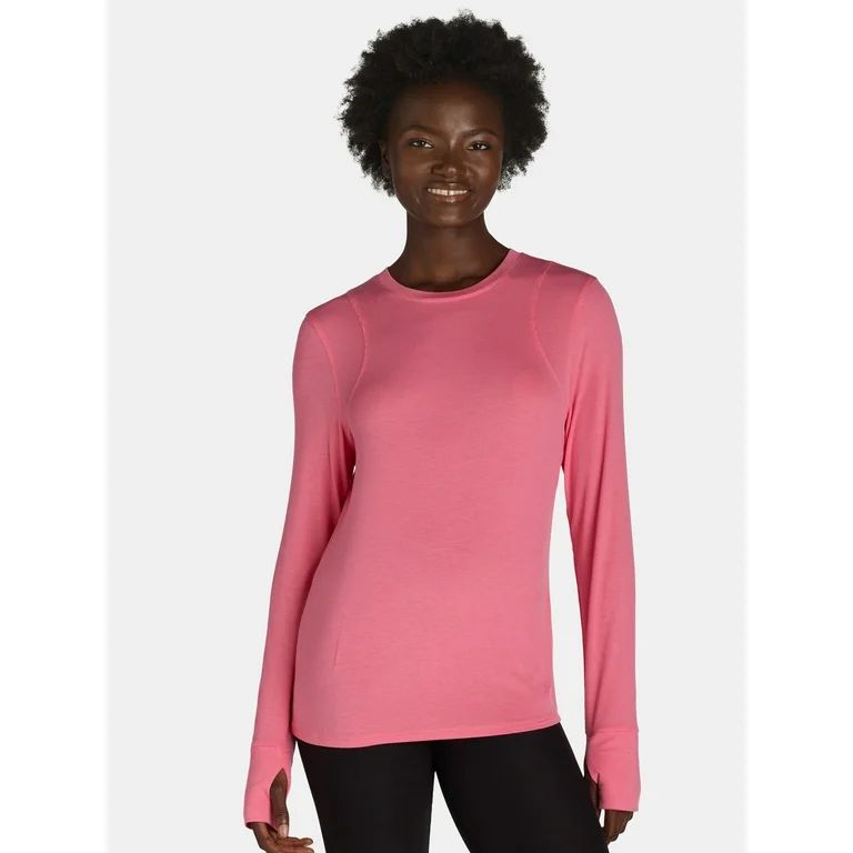 Avia Women's Outdoor Tee with Long Sleeves, Sizes XS-XXXL | Walmart (US)