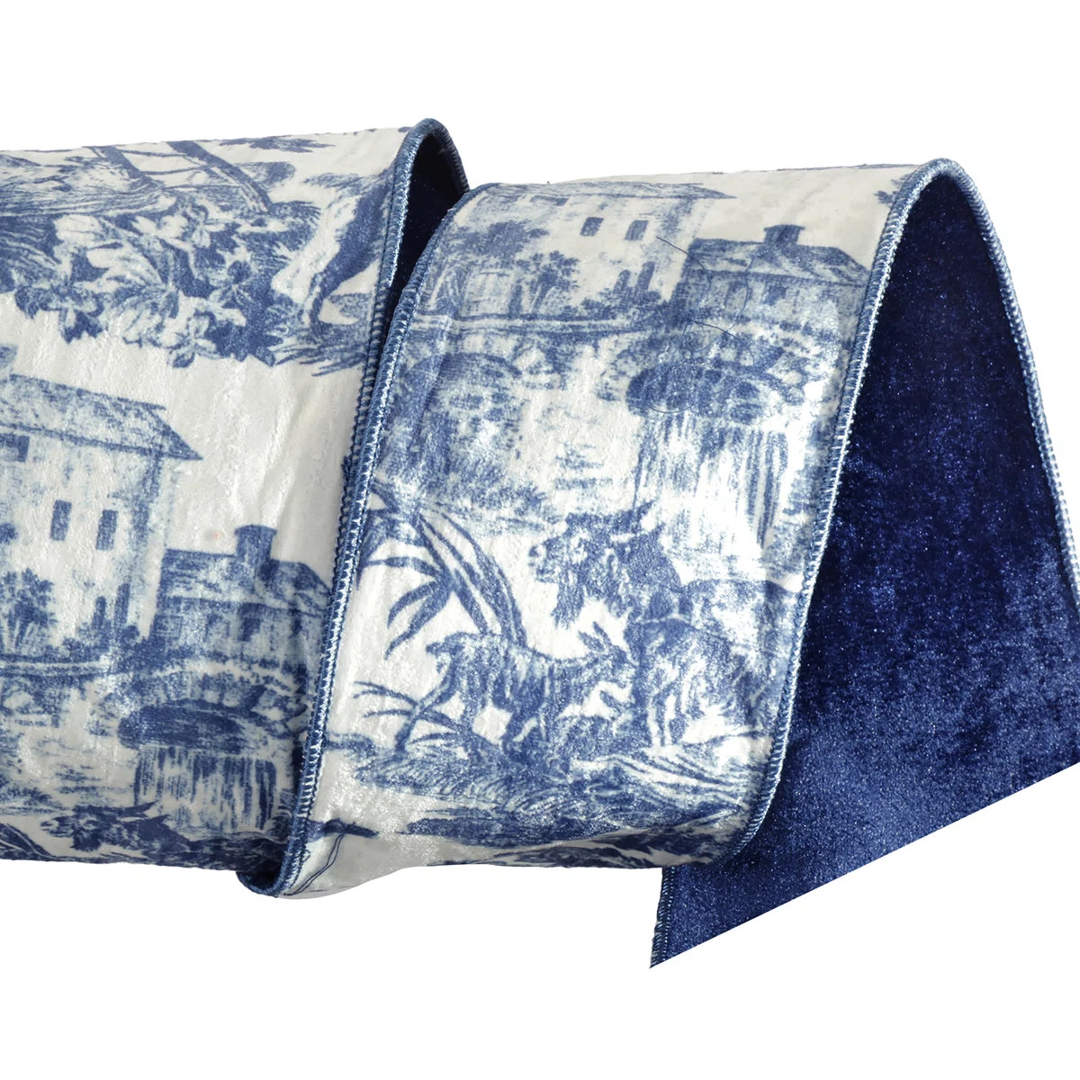 The Holiday Aisle® 4"X10Y Velvet Toile Ribbon | Wayfair | Wayfair North America