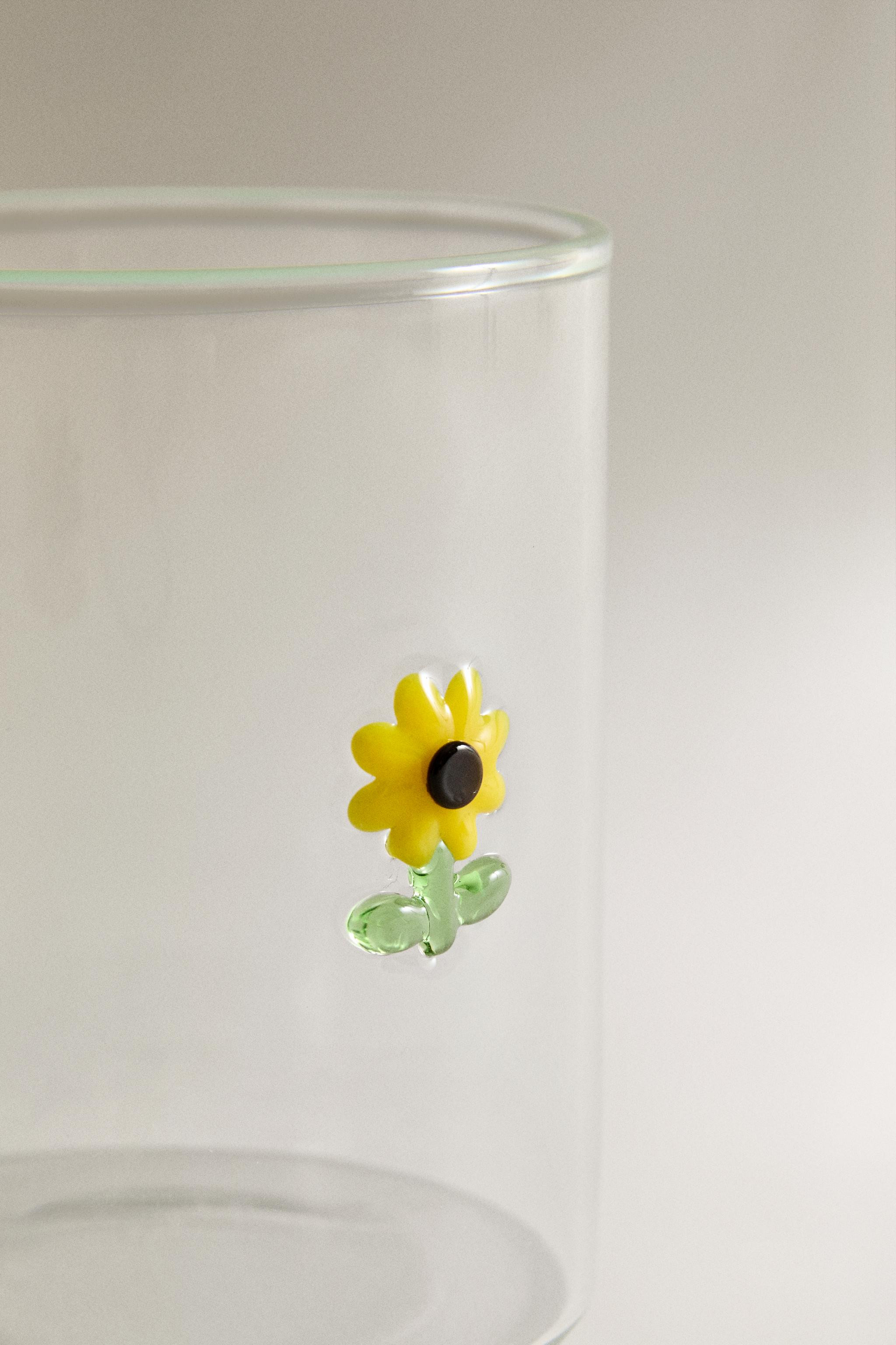 BOROSILICATE SUNFLOWER TUMBLER | Zara US