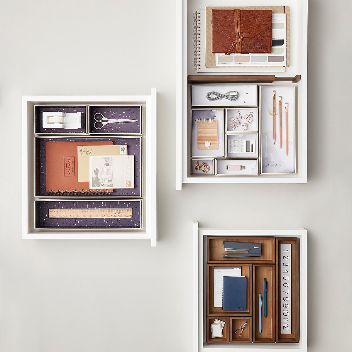 Marie Kondo Hikidashi Bamboo Drawer Organizers Set of 6 | The Container Store