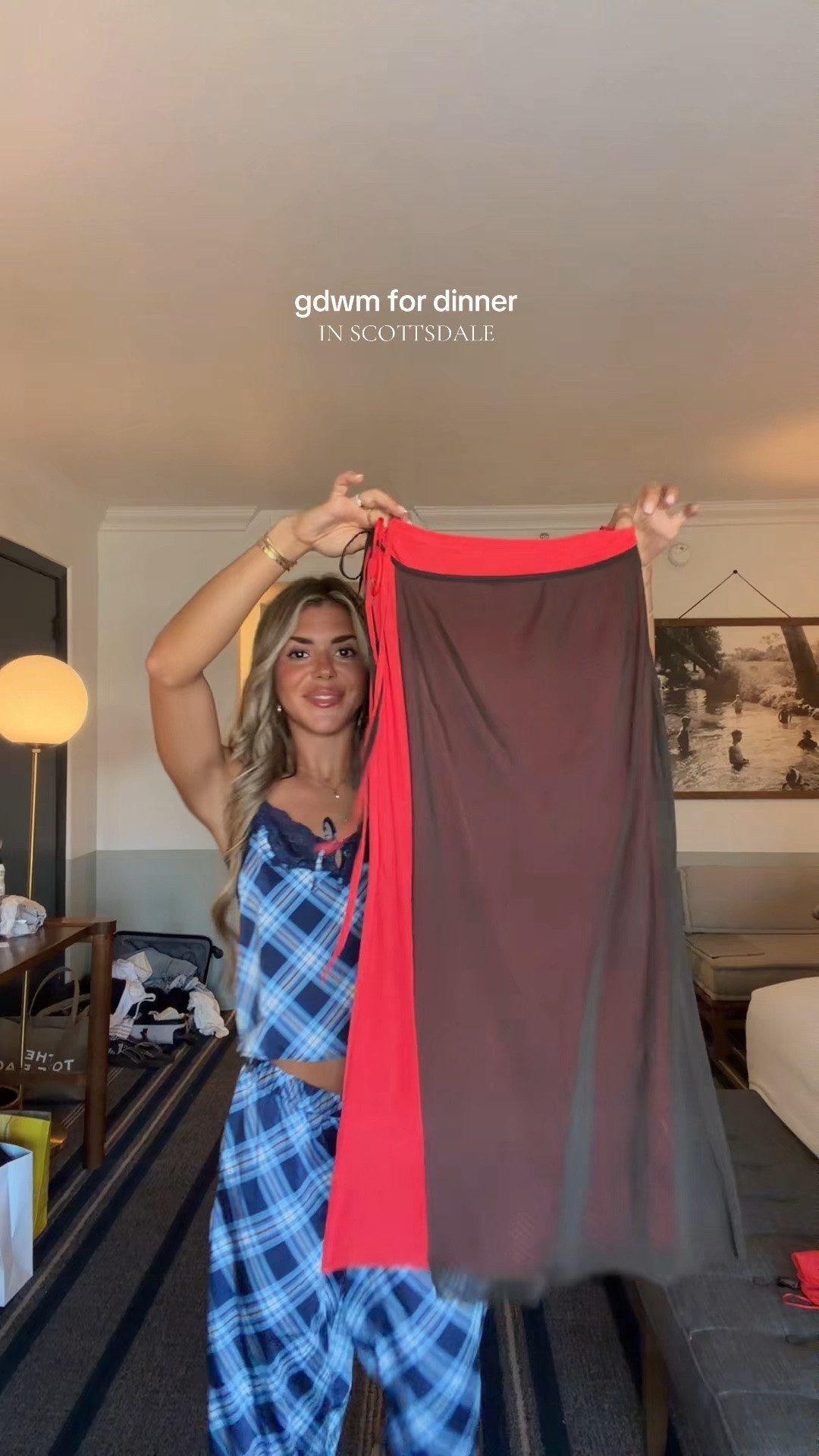 wearing a size 2 in the brown and red set and an xs sleep set!