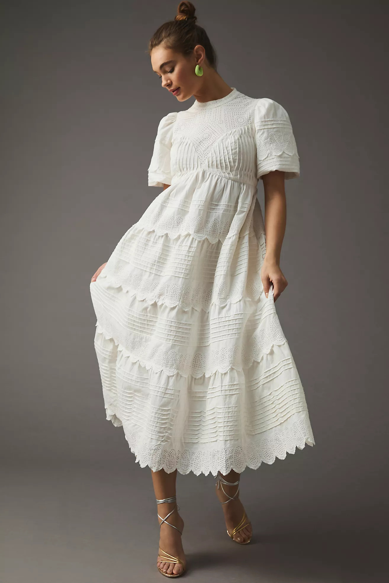 Forever That Girl Tiered Eyelet Dress | Anthropologie (US)