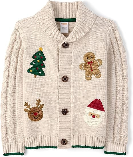 Gymboree Boys' and Toddler Long Sleeve Button Front Cardigan | Amazon (US)