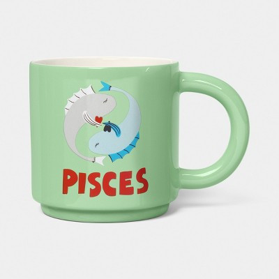 15 fl oz Zodiac Pisces Mug Green - Room Essentials™ | Target