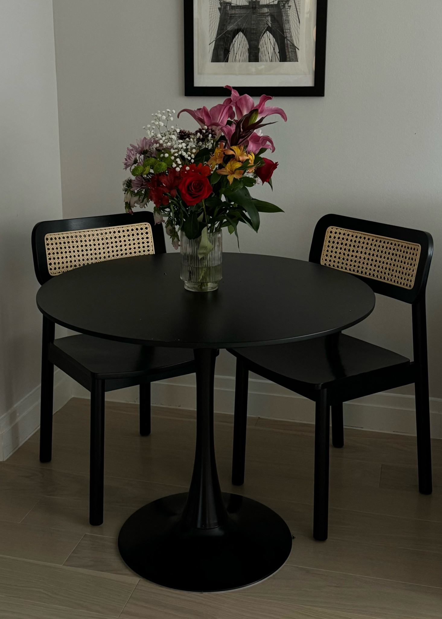 my new dining nook 🫶🏻 #midcenturymodern #homeinterior #diningset 

#LTKhome