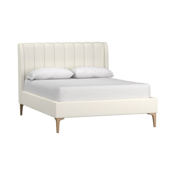 Avalon Channel Stitch Upholstered Bed | Pottery Barn Teen
