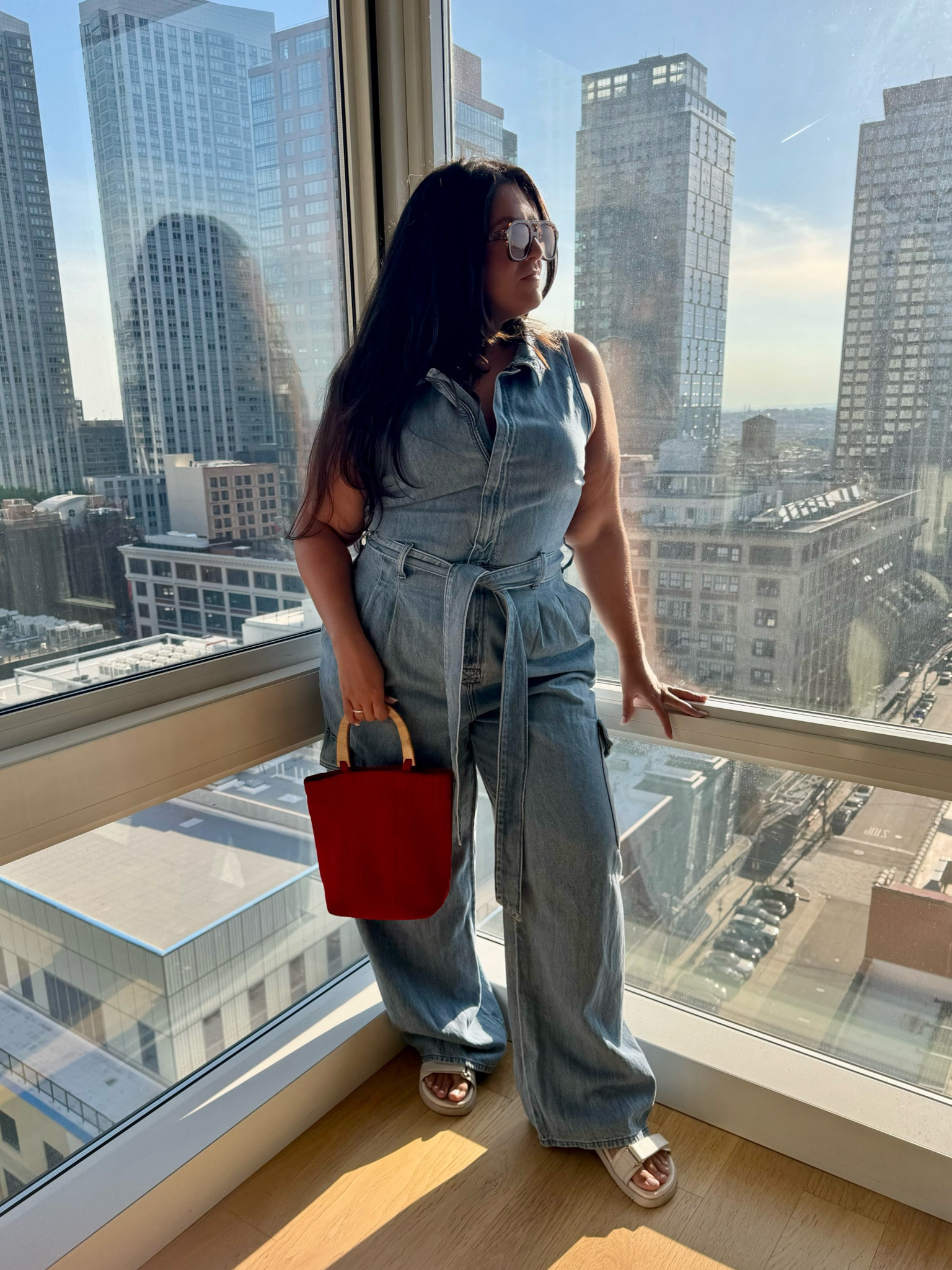 It’s giving 70s baby! Denim jump suit is a Target dream find. Wearing size 14 

I live in these Steve Madden sandals and have walked 3 countries in them - the most comfortable 

And these Amazon glasses are giving vintage 70s

#LTKPlusSize #LTKFindsUnder50 #LTKMidsize