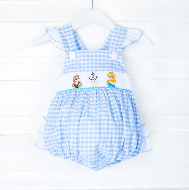 Ice Princess Smocked Blue Leah Bubble | Classic Whimsy