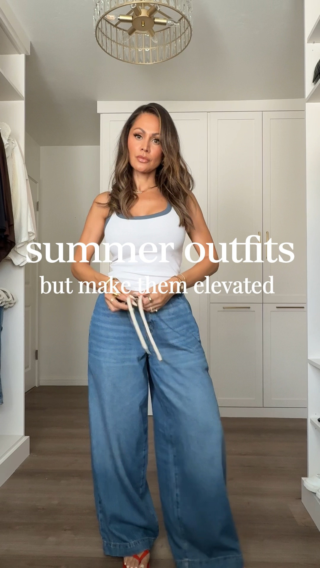 Easy summer outfits… but make them cute 🤍☀️ Lightweight pieces, denim, fun pops of color + comfy shoes = basically my summer uniform lately. Linking everything below !
Sizing 
Look 1
Tank/ small 
Pull on jeans: small 
Look 2
Dog pull over sweater / small 
Denim jorts/ 2
Look 3
Tank mini Denim dress/xs
Look 4
Stripe sweater tank/small
Pull on linen pants /xs
Look 5
V neck tie top/ small 
Tie pull on shorts / xs
Look 6
Tube top/ small 
Denim jorts /2
Look 7
Maxi dress/xs
Look 8
Bubble hem top/ small 
Pull on linen pants /xs
Look 9
Shirt dress/xs
I’m 5’4”/130

#LTKgrwm #LTKootd #LTKU