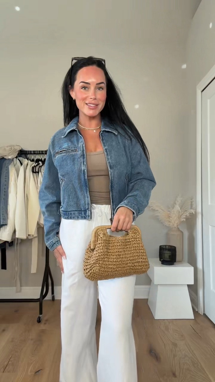 Keeping it simple with a classic tank, linen pants, and a denim jacket ✨ I will have my outfit details on my LTK.

My sizing 5’7, 145lbs, 32dd
I’m wearing size smalls 

spring outfit ideas, effortlessly chic outfit, casual chic style, minimalist outfit, neutral outfit inspo, everyday elevated basics, linen pants outfit, denim jacket outfit, spring layering, light layers spring, capsule wardrobe outfit, clean girl aesthetic, simple outfit inspo, timeless style, neutral spring look, chic casual outfit, easy everyday outfit, soft neutral tones, elevated basics outfit, modern feminine style, street style spring, polished casual look, relaxed chic outfit @Aritzia 