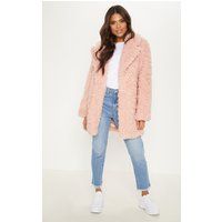 Pink Teddy Faux Fur Coat | PrettyLittleThing US