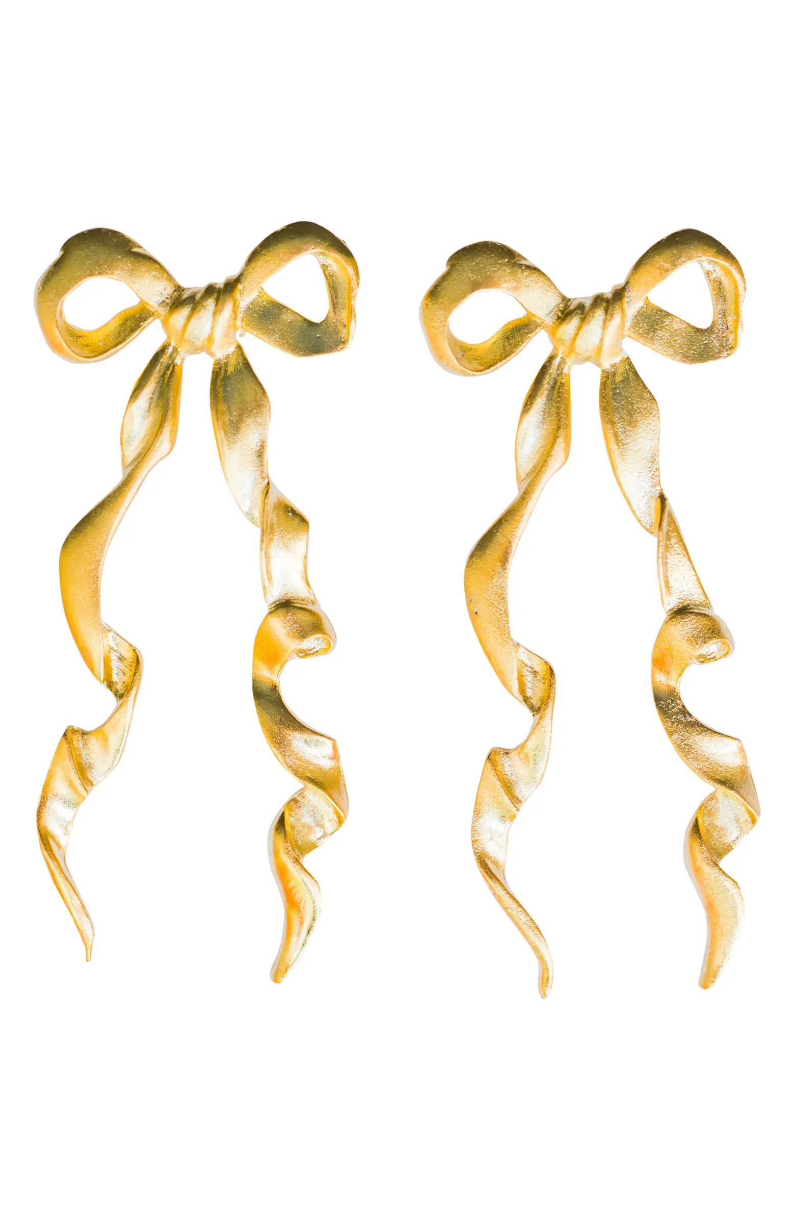 Elongated Bow Stud Earrings | Nordstrom