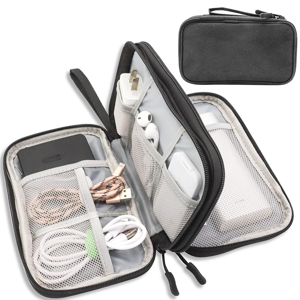 Teskyer Electronics Accessories Organiser Bag, Waterproof Cable Organiser Bag, Travel Gadget Bag,... | Amazon (UK)