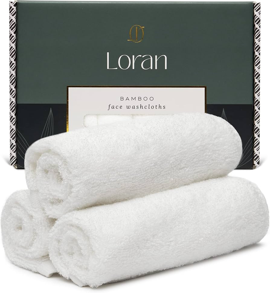 Luxury Bamboo Viscose Facial Washcloth - Set of 6 Soft Cloths - Spa-Like Feel - Silky Face Cloth ... | Amazon (US)