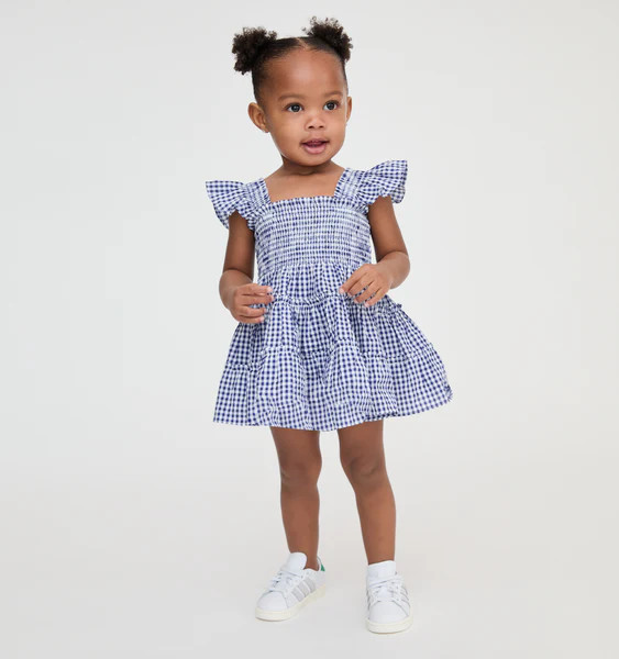 The Baby Ellie Nap Dress - Navy Gingham | Hill House Home US