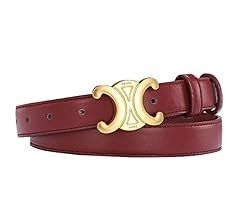 Women's belt fashion hollow buckle belt leather belt for jeans casual pants | Amazon (UK)