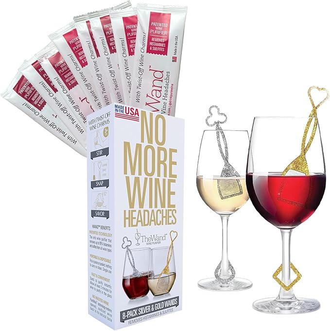 PureWine The Wand Wine Purifier - Red & White Wine Filters for Histamines & Sulfites, Sulfite Rem... | Amazon (US)