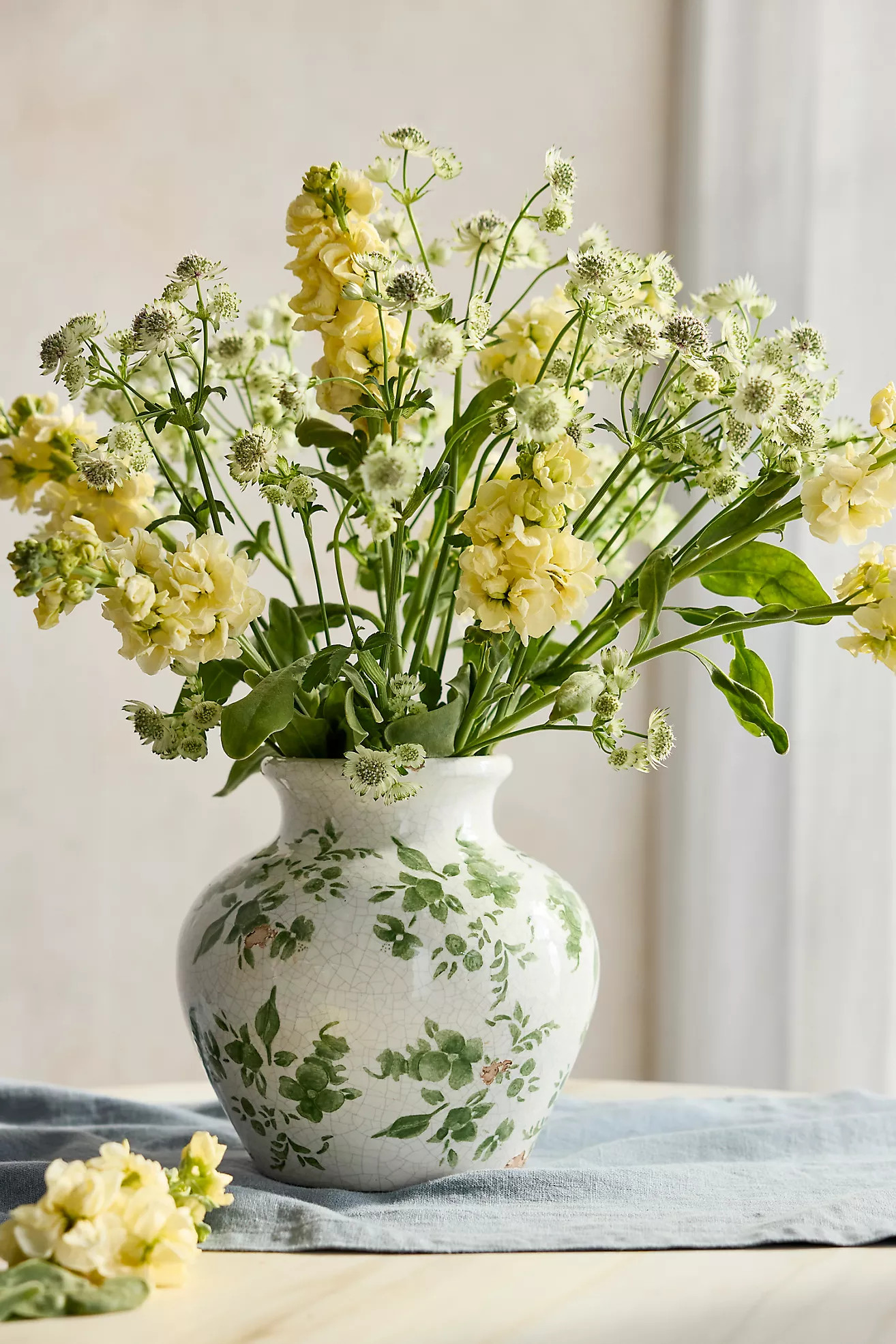 Green Chinoiserie Vase, Small | Anthropologie (US)