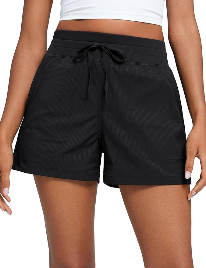 CRZ YOGA Lightweight Casual Shorts for Women 3.5" - High Waisted Linerless for Athletic Lounge Hi... | Amazon (US)
