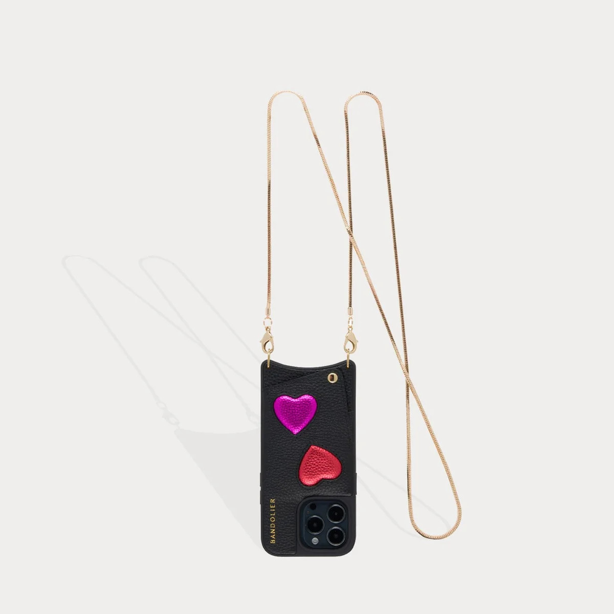 Gia Crossbody Bandolier - Black Heart/Gold | Bandolier