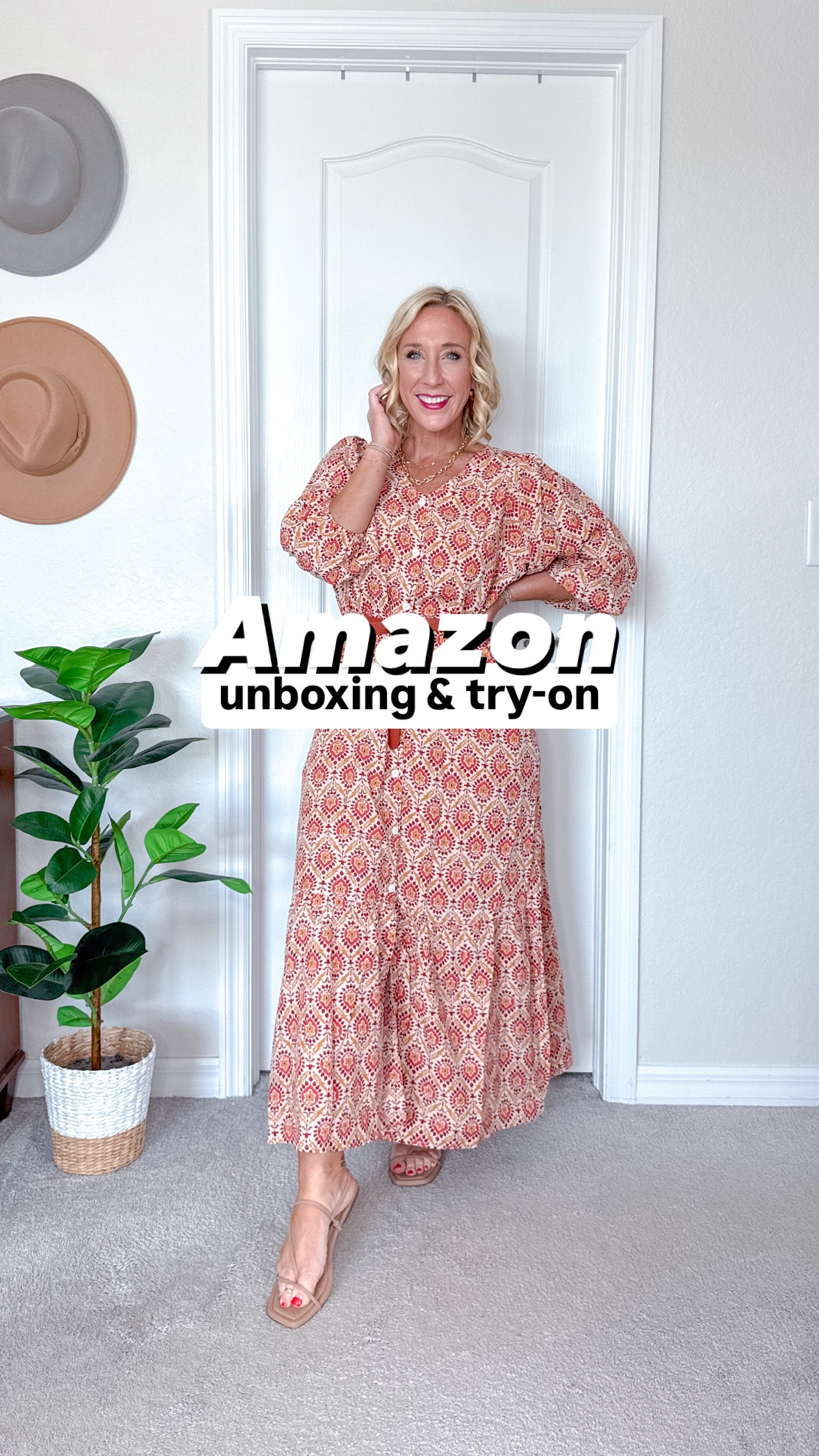 Amazon Unboxing & Try-On:
1. Button-down maxi dress - size small. Has pockets, is lightweight & flowy. Comes in 8 colors. 
2. Belt - one size, color: brown. 3 colors. 
3. 2-piece short sleeve set - size small. Comes in 8 colors. 
4. & 5. Short sleeve ribbed t-shirts - size small. Lightweight & stretchy. Comes in 24 colors!
• wide leg jeans - size 26. 
6. Puff sleeve color block print dress - size small. Functional buttons, skinny tie belt, love the drop waist and pleats; puff sleeves are a little tight, and the material isn’t a the highest quality, but I love this dress! So different and fun! 
• sandals - tts. 
• heels - tts. 
• jewelry from amazon linked too. 
* set from beginning - size medium, but needs a small. 


#LTKSeasonal #LTKFindsUnder50 #LTKWatchNow