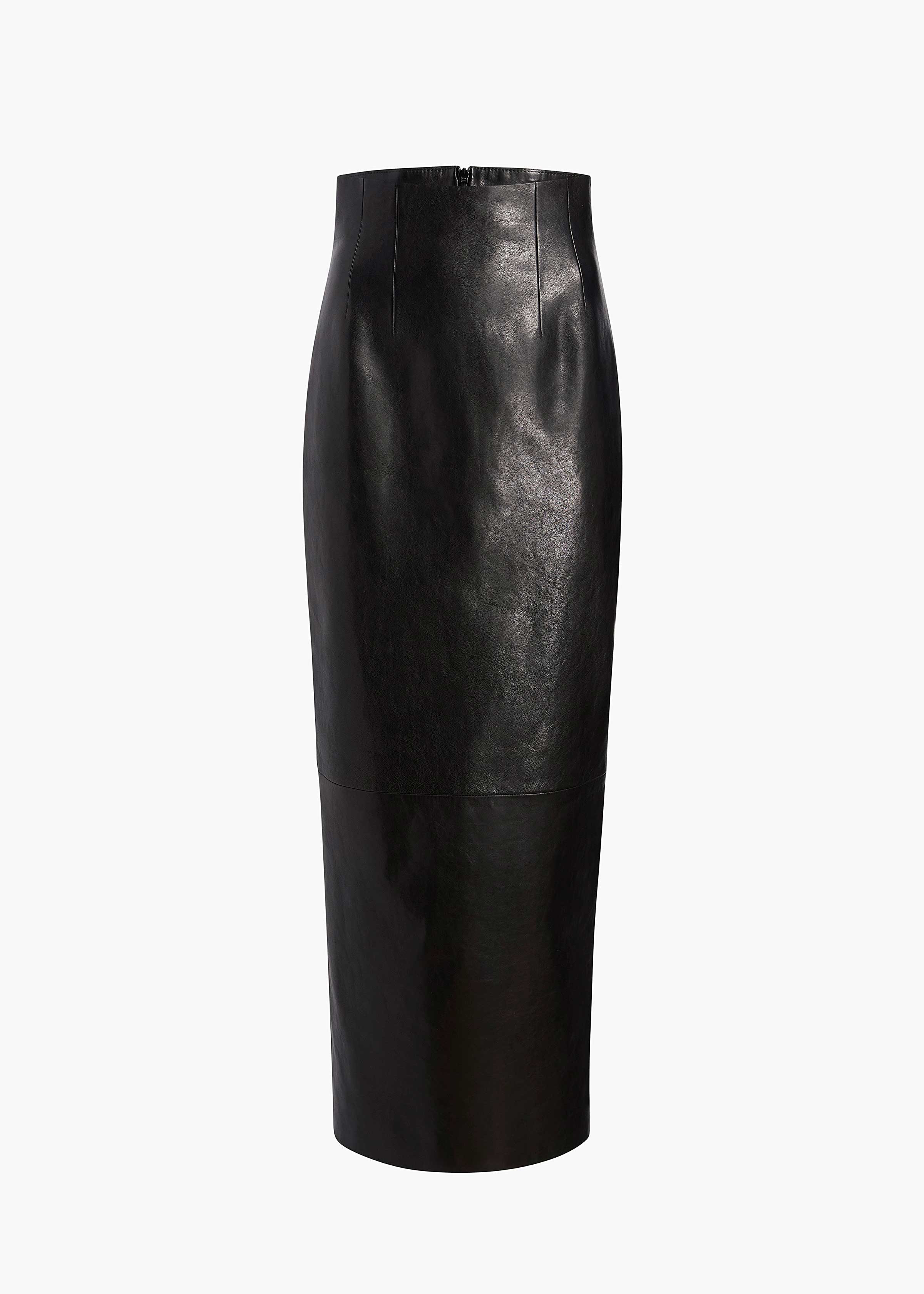 KHAITE - Loxley Skirt In Black Leather | Khaite