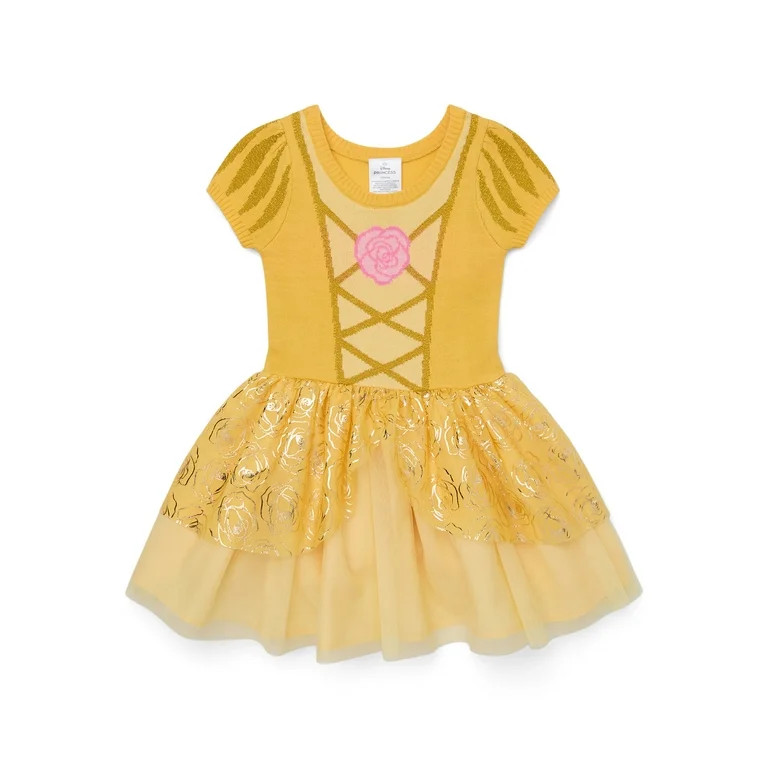 Disney Princess Toddler Girl Belle Cosplay Dress, Sizes 12M-5T | Walmart (US)