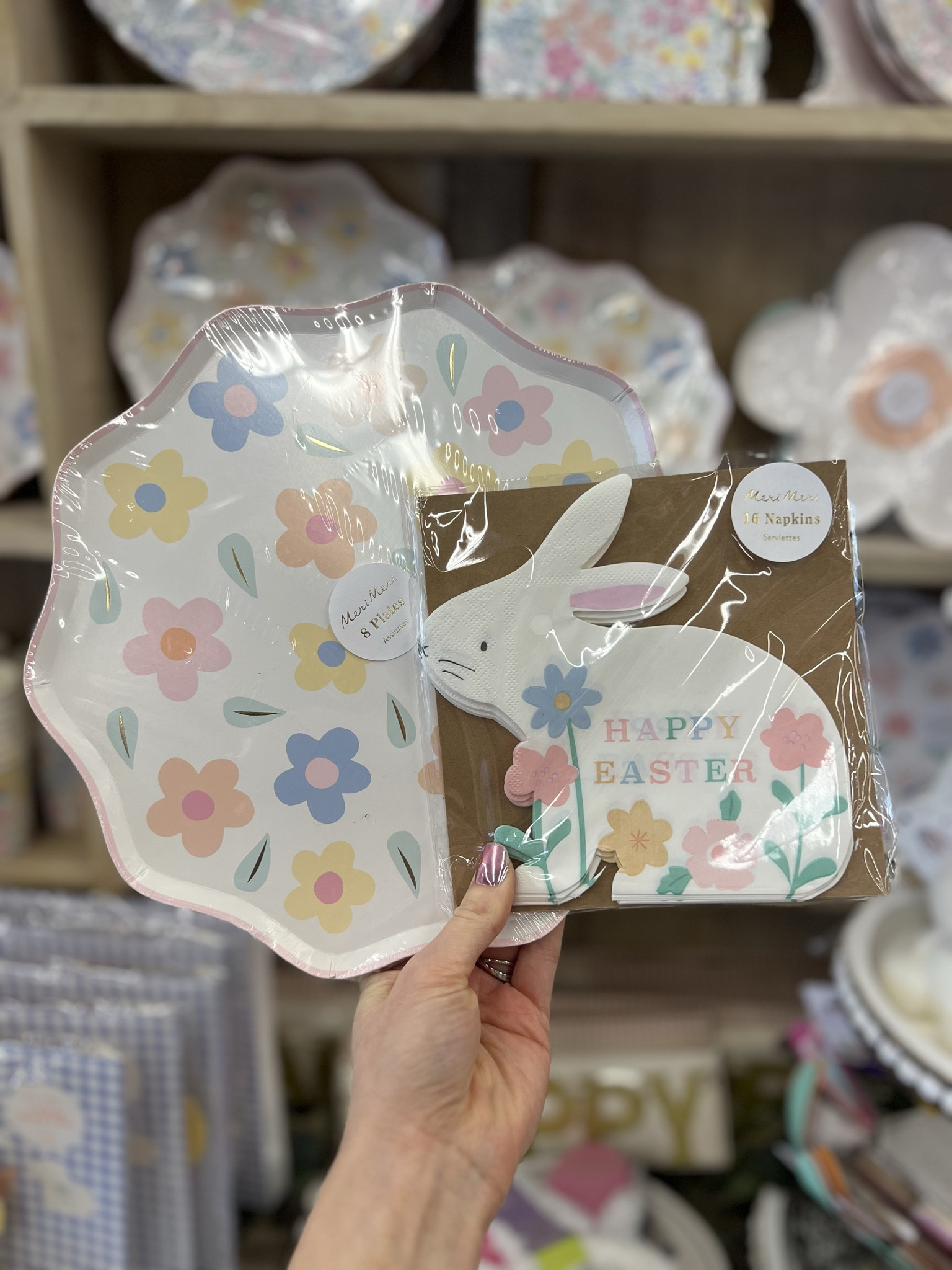 So sweet for an Easter party or brunch! Plate and napkin pairing. That little bunny nose is the sweetest 😍

#LTKHome #LTKSeasonal