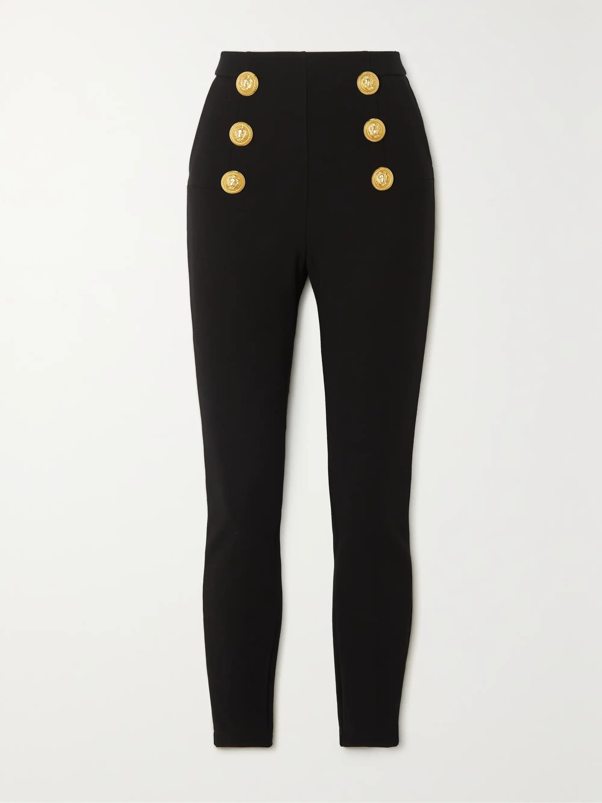 Eng geschnittene Hose aus Stretch-Jersey mit Knöpfen | NET-A-PORTER (UK & EU)