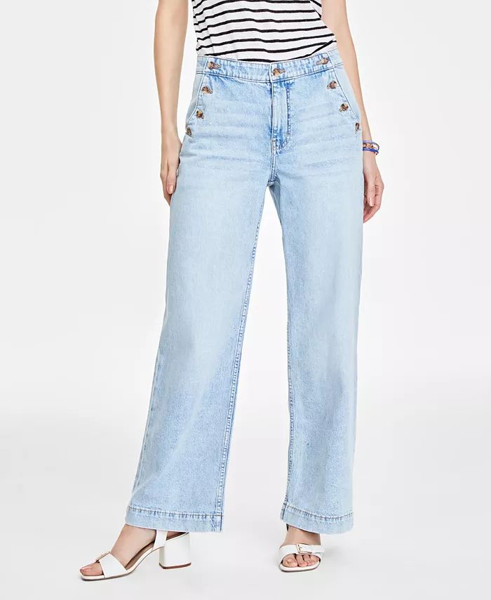 On 34th Women's Sailor High-Rise Wide-Leg Jeans, Created for Macy's - Macy's | Macy's