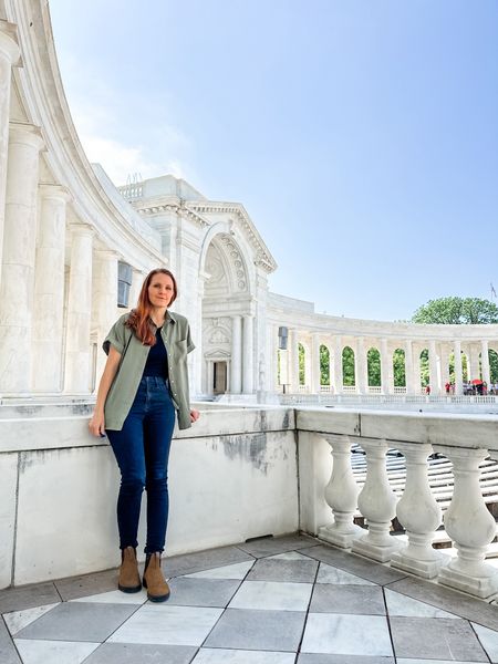 • DC Trip 2024 •
This is what I wore on the day we visited Arlington National Cemetery and some of the memorials.
Black Bodysuit: Small
Green Linen Shirt: Small
Black Madewell Jeans: 4/27
Blundstone Boots: Color Crazy Horse

Travel Outfit
Teacher Outfit
Summer Outfit



#LTKworkwear #LTKxMadewell #LTKtravel