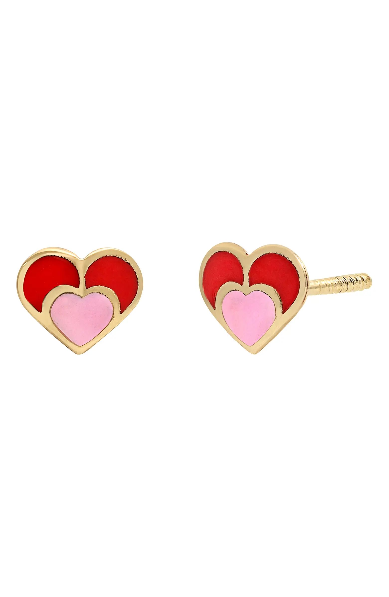 Bony Levy Kids' 14K Gold Heart Stud Earrings | Nordstrom | Nordstrom