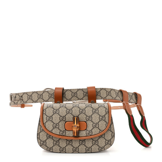 GG Supreme Monogram Web Bamboo Mini 1947 Belt Bag 85 34 Beige | FASHIONPHILE (US)