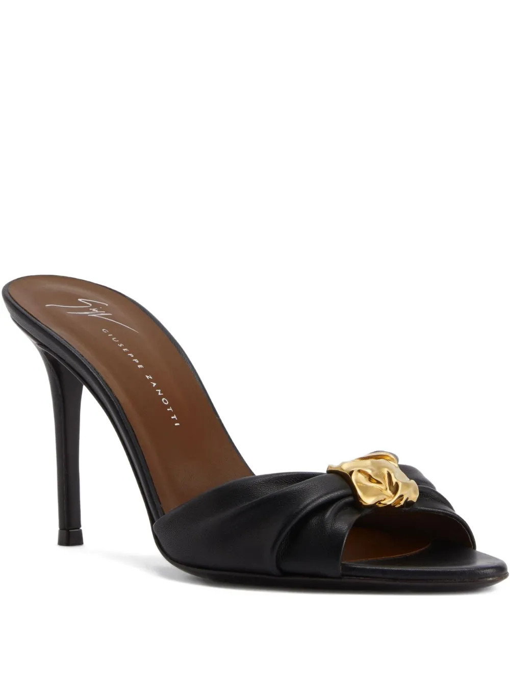 Giuseppe Zanotti 90mm Cherie Pleated Sandals | Black | FARFETCH KR | Farfetch Global