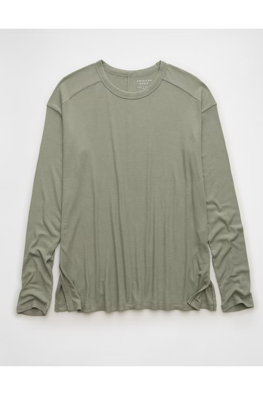 AE Soft Sexy Long-Sleeve T-Shirt Women's Olive M | American Eagle Outfitters (US & CA)