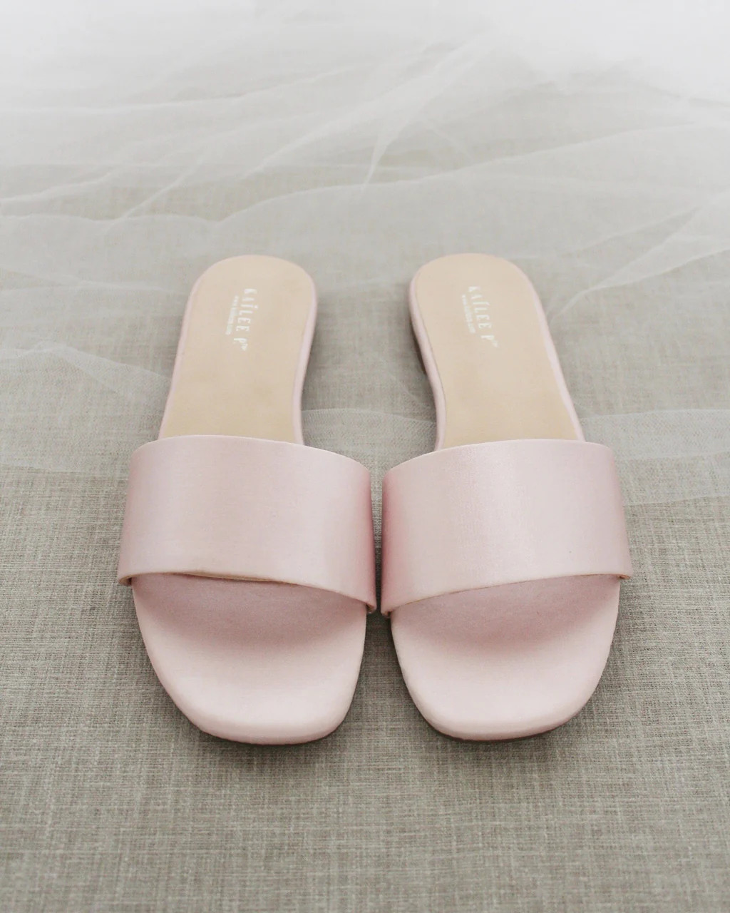 Satin Slip on Sandals | Kailee P.