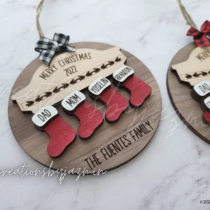 Personalized Family Christmas Ornaments 2022 Stockings - Etsy | Etsy (US)