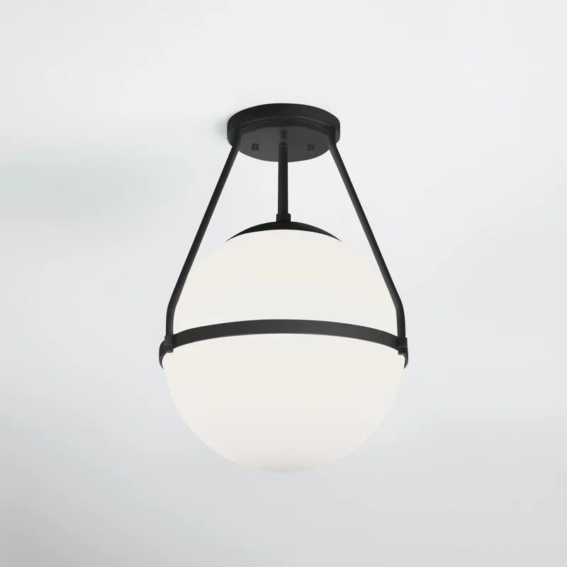 Amirah Glass Semi Flush Mount | Wayfair North America