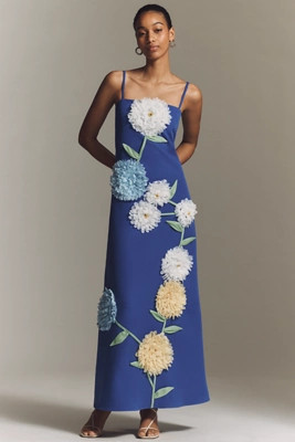Elliatt Buttercup Floral Appliqué Maxi Dress | Anthropologie (US)