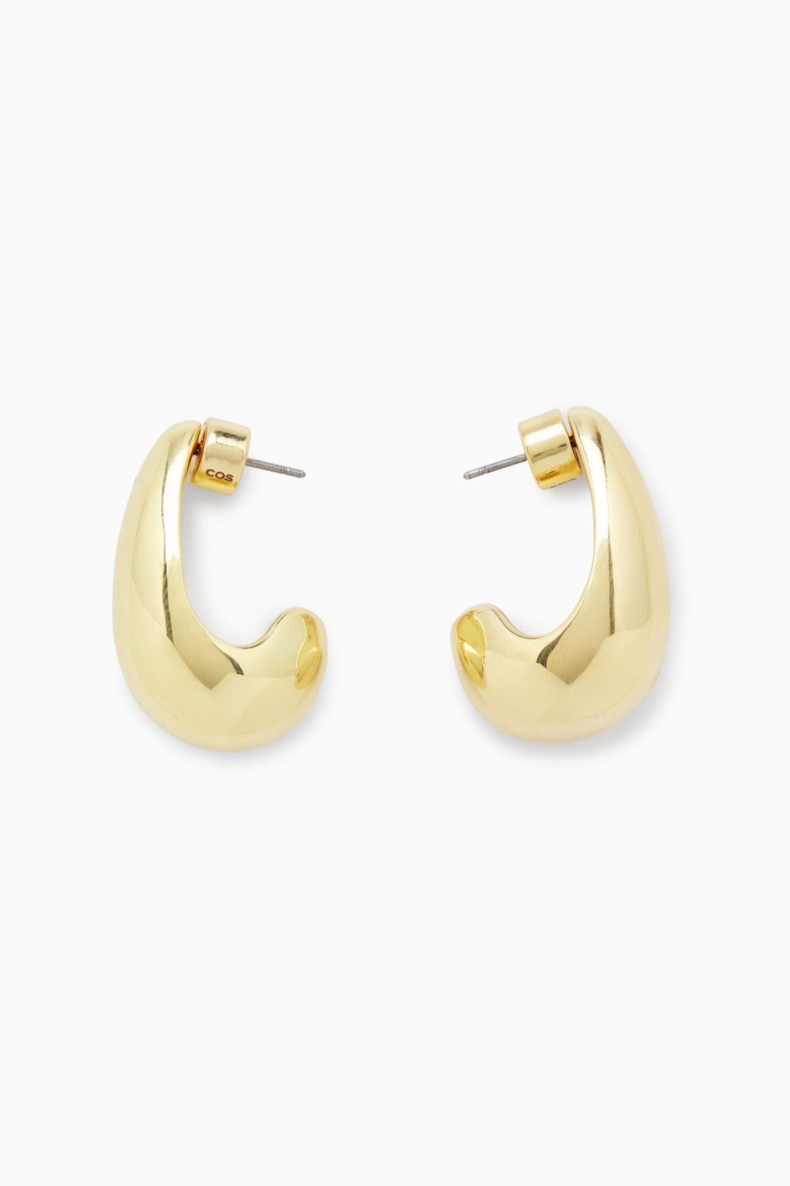 CHUNKY CURVED TEARDROP EARRINGS - GOLD - COS | COS UK