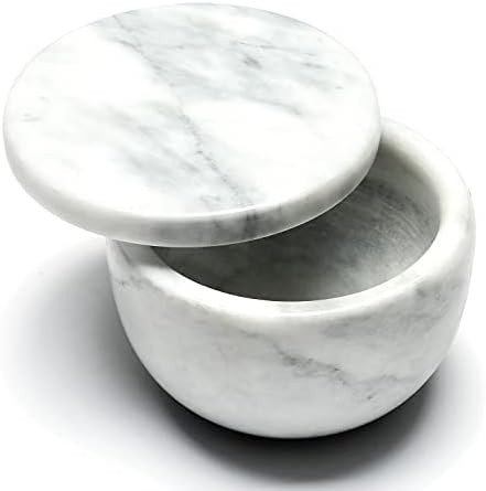 jalz jalz Marble White Salt Box Spice Pinch Pot Salt Cellar Spice Seasonings Keeper | Amazon (US)