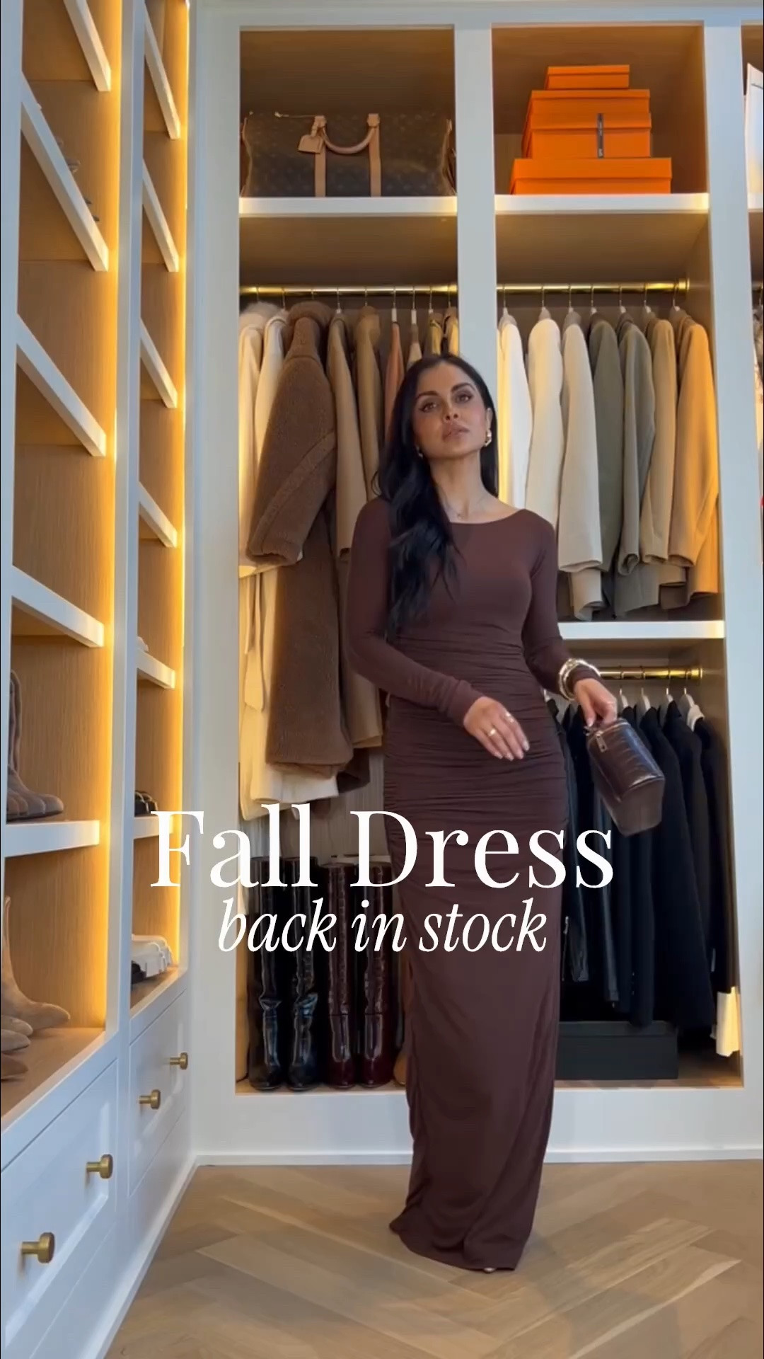 Fall date night outfits 
Nordstrom brown maxi dress - perfect for Thanksgiving too!