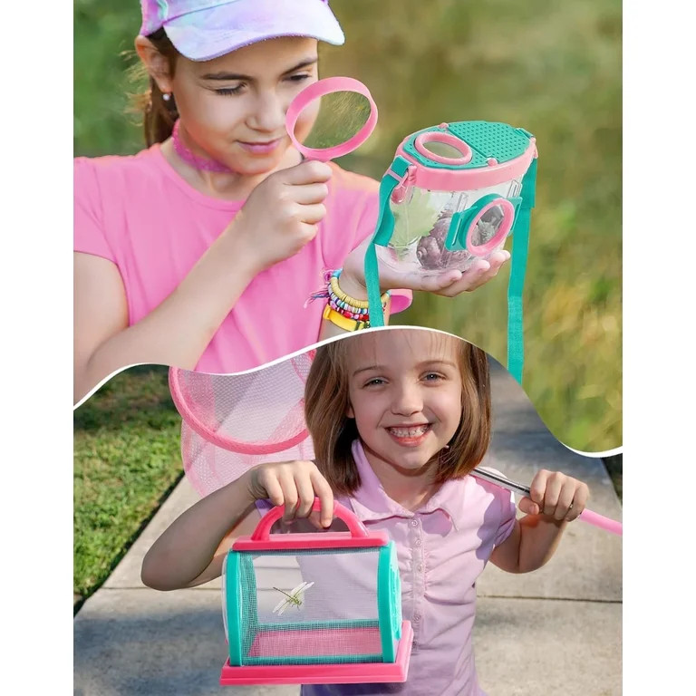 ROBUD Upgraded Bug Catcher for Kids, Bug Catching Kit with Bag Kit, Pink Outdoor Exploration Set ... | Walmart (US)