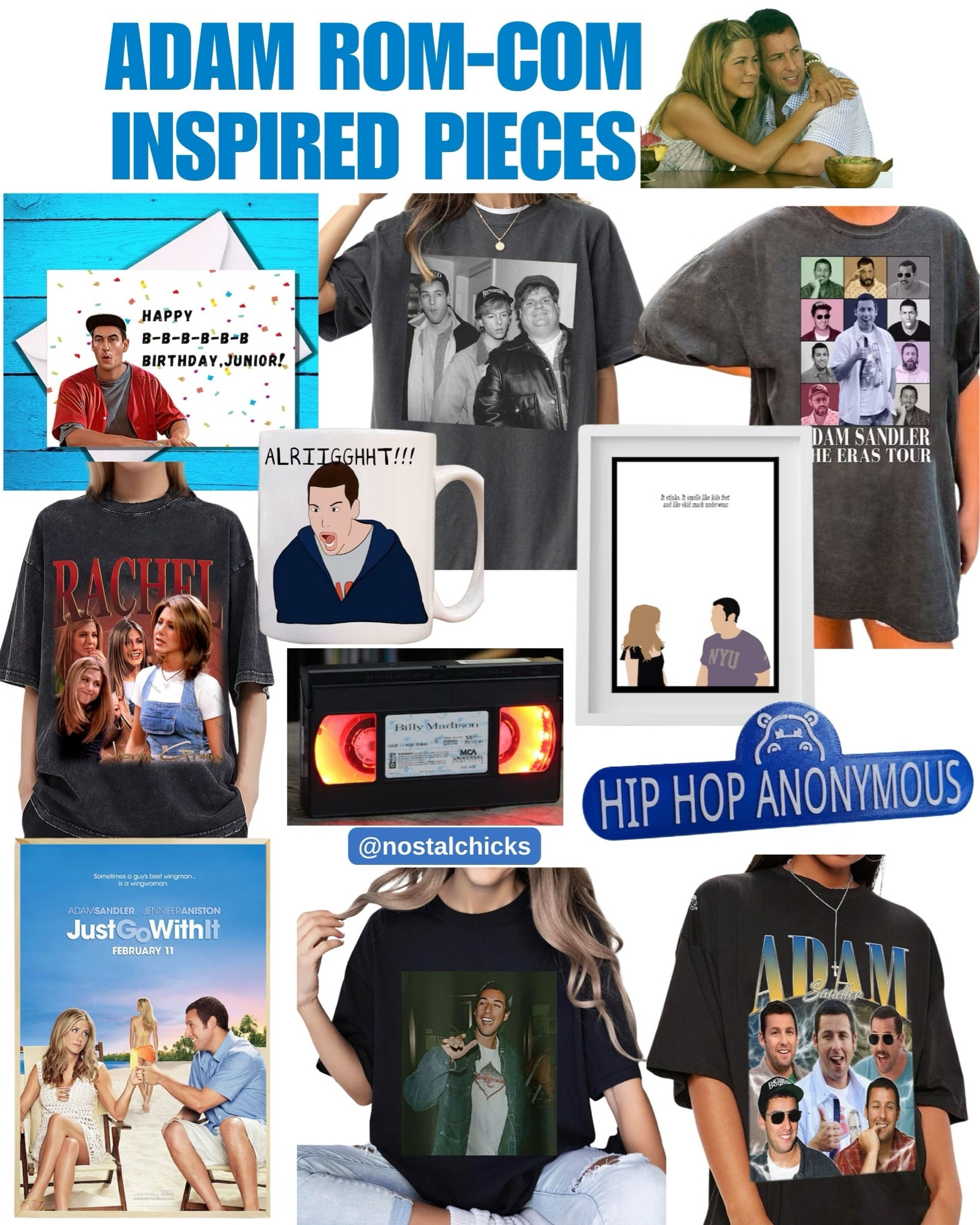 Adam Sandler inspired rom-com pieces 💙 #2000s #nostalgia #nostalgic