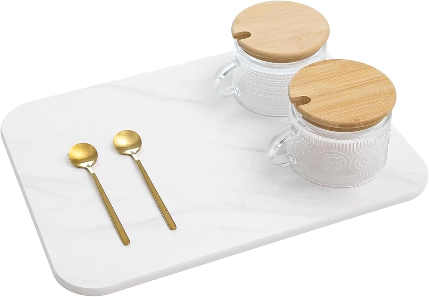 Dish Drying Mat - Diatomaceous Earth Stone Mats for Kitchen Counter - Super-Absorbent Pad - Quick... | Amazon (US)