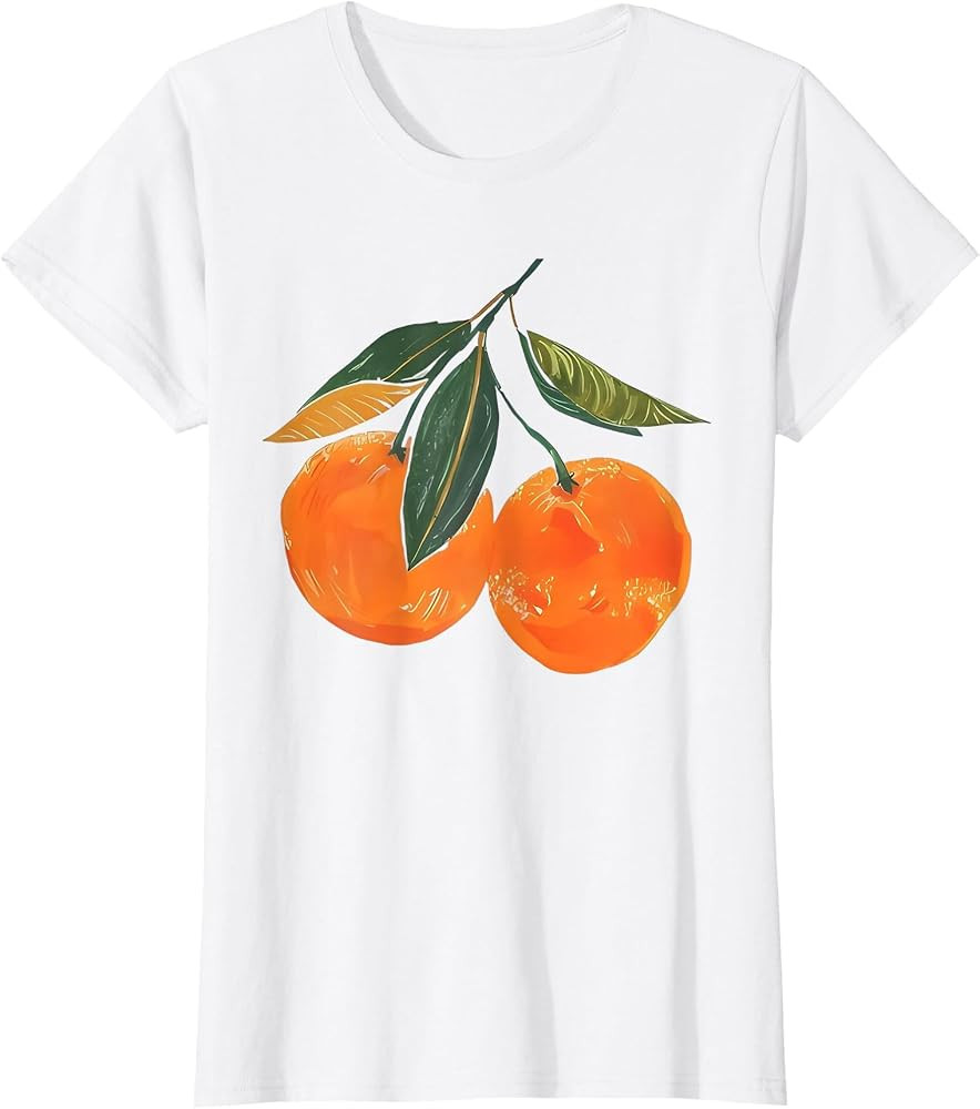 Orange Fruit Aesthetic Vintage T-Shirt | Amazon (US)