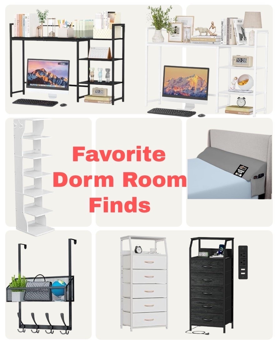 Our favorite dorm finds that earn a spot on every packing list. These space-saving essentials help maximize storage, keep small dorm rooms organized, and make everyday college life easier. From tall nightstands and desk hutches to over-the-door storage and bed wedges, these are products we recommend again and again. Dorm essentials, dorm organization, dorm storage, college dorm must-haves, dorm furniture, Amazon dorm finds.

#LTKU #LTKHome