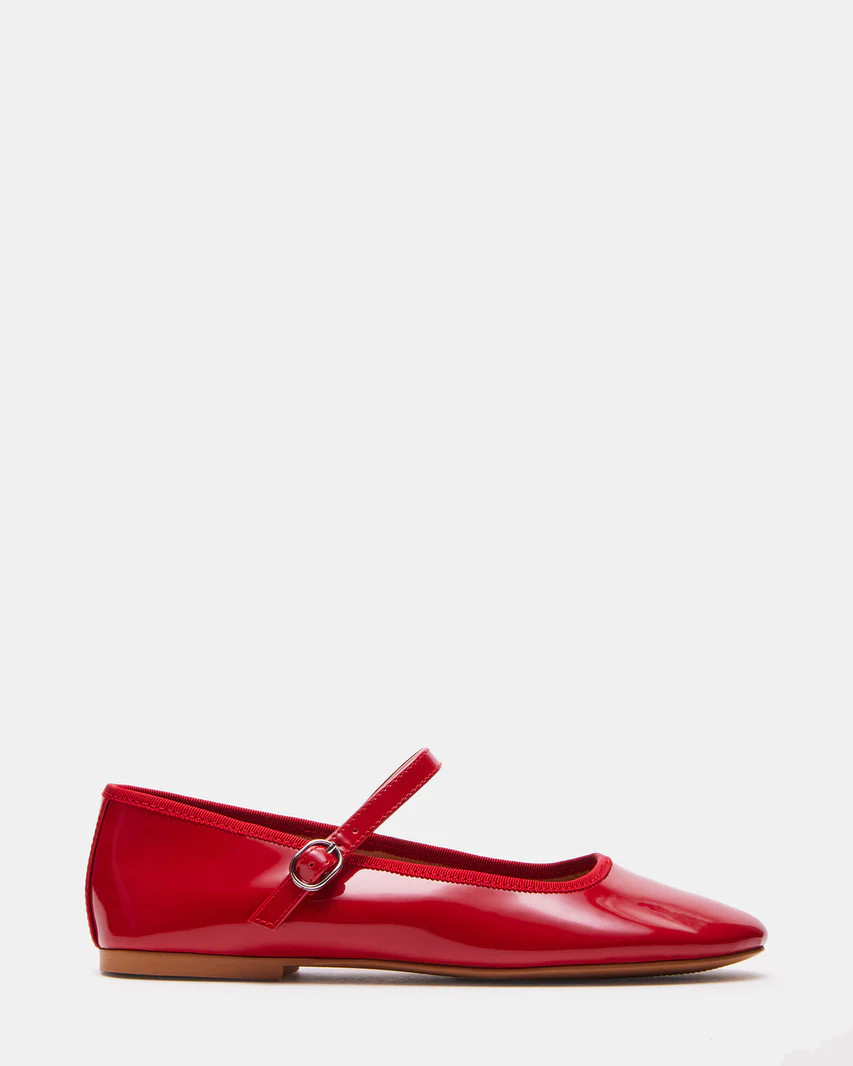 VINETTA Red Patent Mary Jane Ballet Flat | Women's Flats | Steve Madden (US)