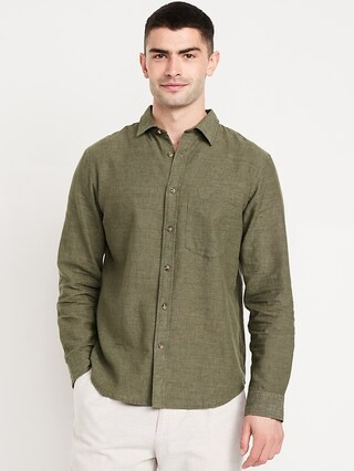 Classic Fit Linen-Blend Shirt | Old Navy (US)