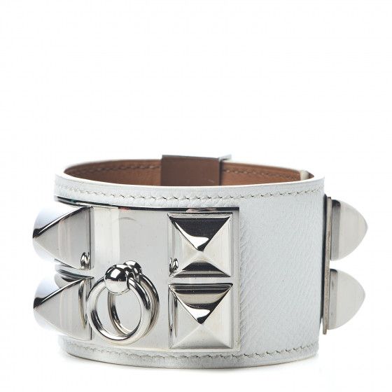 Epsom Collier de Chien CDC Bracelet S White | Fashionphile
